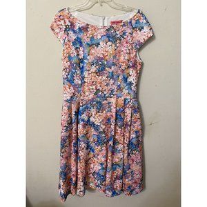 BETSEY JOHNSON WATERCOLOR FIT & FLARE PROM DANCE WORSHIP SPECIAL OCC WEDDING 12